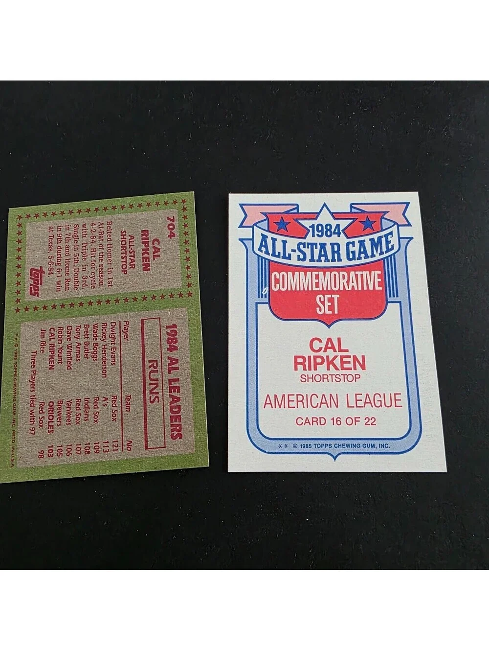 1985 Topps - Rack Pack Glossy All-Star & Base #704 Cal Ripken #16